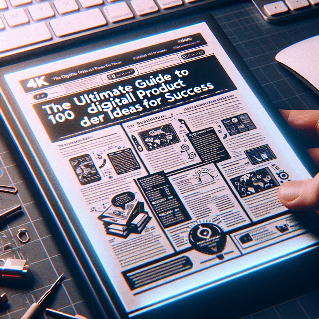 The Ultimate Guide to 100 Digital Product Ideas PDF for Success