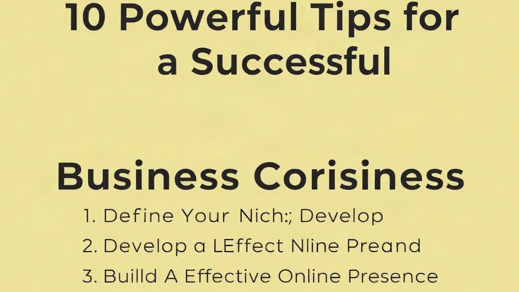10 Powerful Tips for a Successful Business Coaching Business