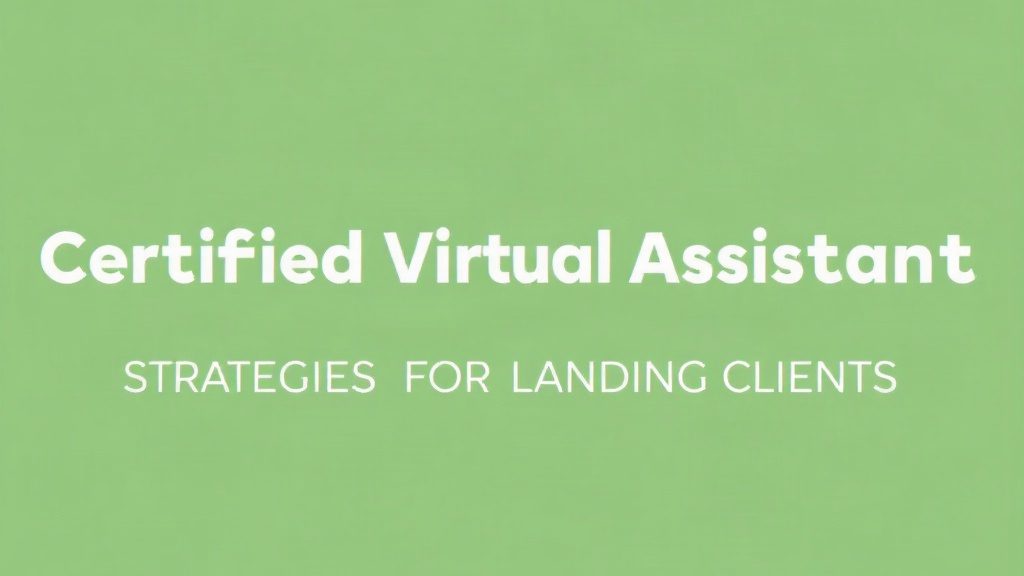 Certified Virtual Assistant Guide: Strategies for Landing Clients