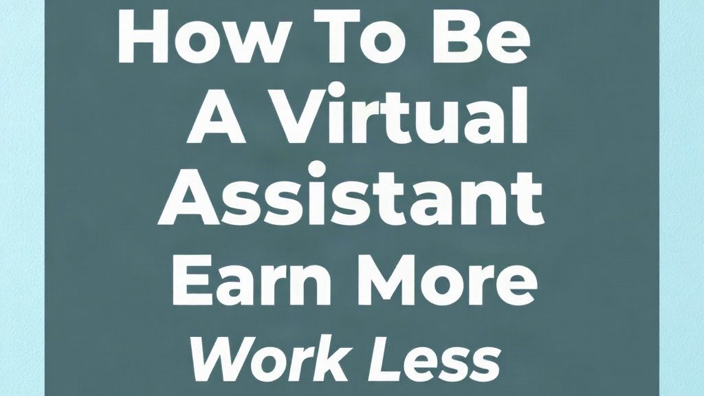 How To Be A Virtual Assistant: Earn More, Work Less