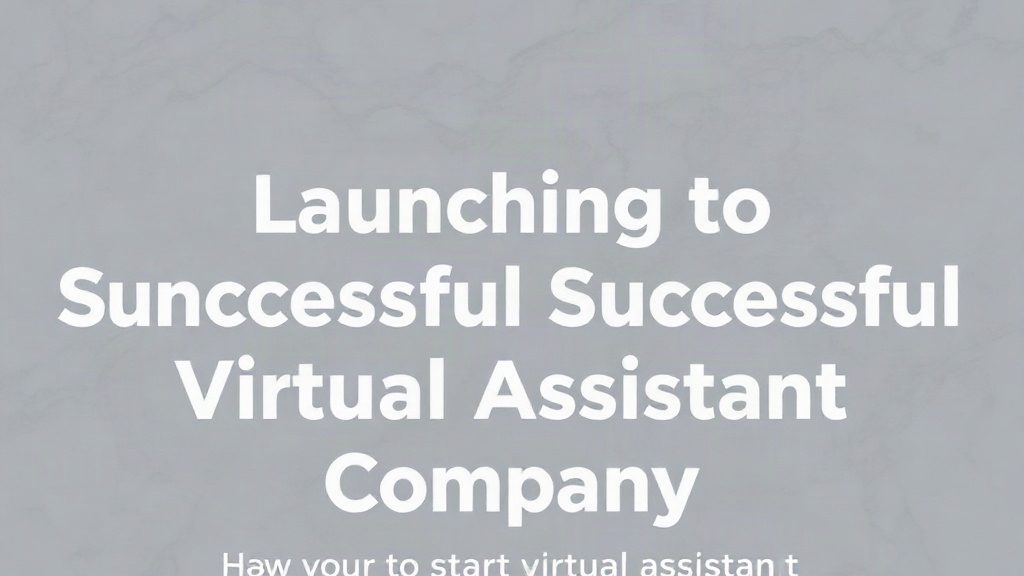 Guide to Launching a Successful Virtual Assistant Company