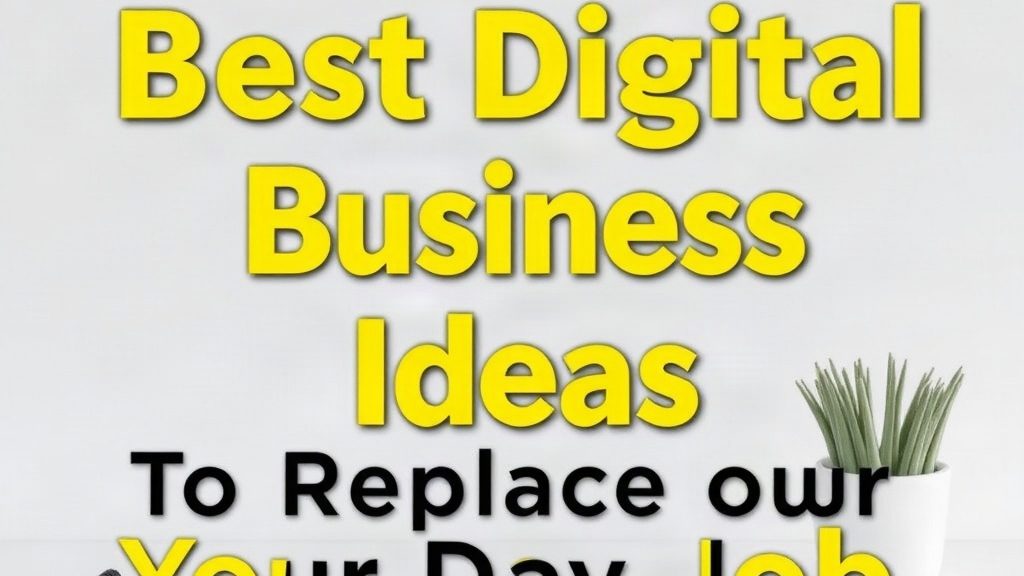 Top Digital Business Ideas to Replace Your Day Job