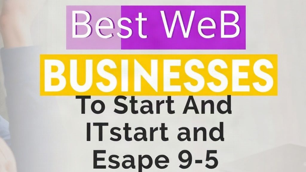 Best Web Businesses To Start And Escape 9-5