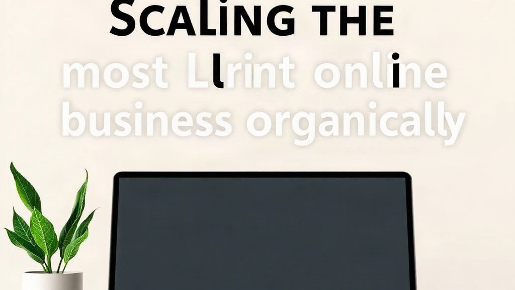Scaling the Most Lucrative Online Business Organically
