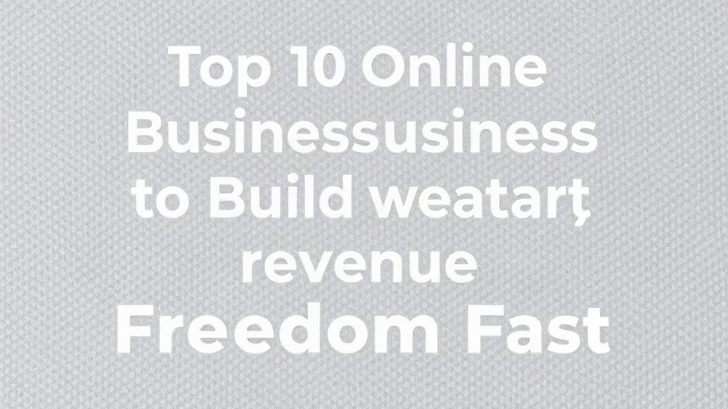 Top 10 Online Business Ideas To Build Freedom Fast
