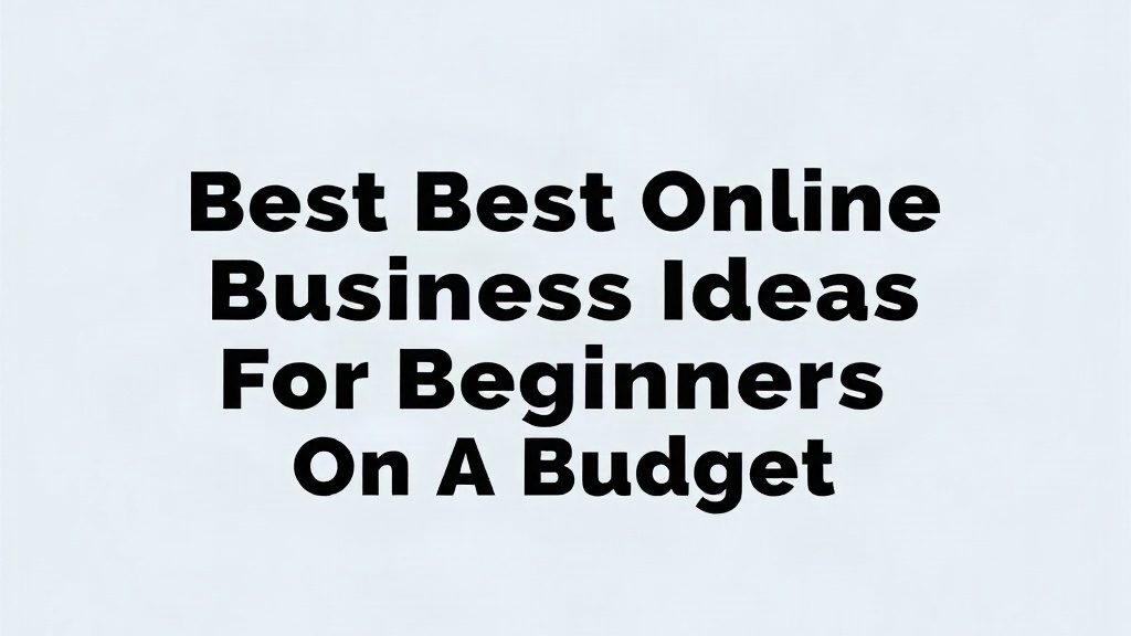 Best Online Business Ideas For Beginners On A Budget